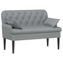 vidaXL Gombra tűzött loveseat Világosszürke 111 x 68 x 80 cm Szövet