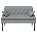 vidaXL Gombra tűzött loveseat Világosszürke 111 x 68 x 80 cm Szövet