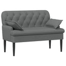 vidaXL Gombra tűzött loveseat Sötétszürke 111 x 68 x 80 cm Szövet