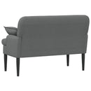 vidaXL Gombra tűzött loveseat Sötétszürke 111 x 68 x 80 cm Szövet