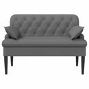 vidaXL Gombra tűzött loveseat Sötétszürke 111 x 68 x 80 cm Szövet