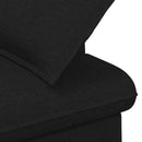 vidaXL Gombra tűzött loveseat Fekete 111 x 68 x 80 cm Szövet