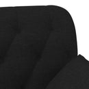 vidaXL Gombra tűzött loveseat Fekete 111 x 68 x 80 cm Szövet