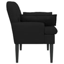 vidaXL Gombra tűzött loveseat Fekete 111 x 68 x 80 cm Szövet
