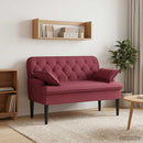 vidaXL Gombra tűzött loveseat Bordó 111 x 68 x 80 cm Szövet