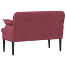 vidaXL Gombra tűzött loveseat Bordó 111 x 68 x 80 cm Szövet