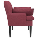 vidaXL Gombra tűzött loveseat Bordó 111 x 68 x 80 cm Szövet
