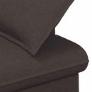 vidaXL Gombra tűzött loveseat Sötét Barna 111 x 68 x 80 cm Szövet