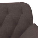 vidaXL Gombra tűzött loveseat Sötét Barna 111 x 68 x 80 cm Szövet