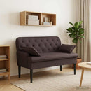 vidaXL Gombra tűzött loveseat Sötét Barna 111 x 68 x 80 cm Szövet
