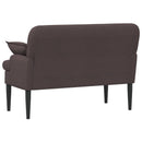 vidaXL Gombra tűzött loveseat Sötét Barna 111 x 68 x 80 cm Szövet