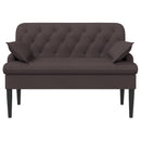vidaXL Gombra tűzött loveseat Sötét Barna 111 x 68 x 80 cm Szövet