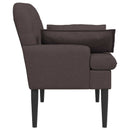 vidaXL Gombra tűzött loveseat Sötét Barna 111 x 68 x 80 cm Szövet