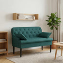vidaXL Gombra tűzött loveseat Sötétzöld 111 x 68 x 80 cm Szövet