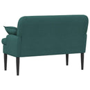 vidaXL Gombra tűzött loveseat Sötétzöld 111 x 68 x 80 cm Szövet