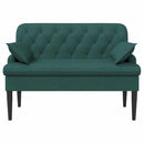 vidaXL Gombra tűzött loveseat Sötétzöld 111 x 68 x 80 cm Szövet