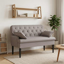 vidaXL Gombra tűzött loveseat Tópszínű 111 x 68 x 80 cm Szövet