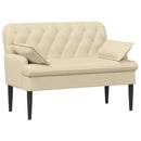 vidaXL Gombra tűzött loveseat Krémszínű 111 x 68 x 80 cm Szövet