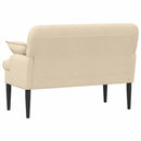 vidaXL Gombra tűzött loveseat Krémszínű 111 x 68 x 80 cm Szövet