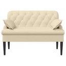 vidaXL Gombra tűzött loveseat Krémszínű 111 x 68 x 80 cm Szövet