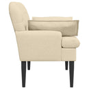 vidaXL Gombra tűzött loveseat Krémszínű 111 x 68 x 80 cm Szövet