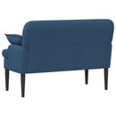 vidaXL Gombra tűzött loveseat Kék 111 x 68 x 80 cm Szövet