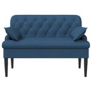 vidaXL Gombra tűzött loveseat Kék 111 x 68 x 80 cm Szövet