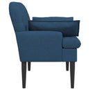 vidaXL Gombra tűzött loveseat Kék 111 x 68 x 80 cm Szövet