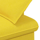 vidaXL Gombra tűzött loveseat Világos Sárga 111 x 68 x 80 cm Szövet