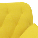 vidaXL Gombra tűzött loveseat Világos Sárga 111 x 68 x 80 cm Szövet