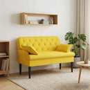 vidaXL Gombra tűzött loveseat Világos Sárga 111 x 68 x 80 cm Szövet