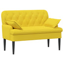 vidaXL Gombra tűzött loveseat Világos Sárga 111 x 68 x 80 cm Szövet