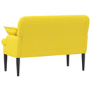 vidaXL Gombra tűzött loveseat Világos Sárga 111 x 68 x 80 cm Szövet