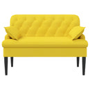 vidaXL Gombra tűzött loveseat Világos Sárga 111 x 68 x 80 cm Szövet