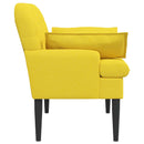 vidaXL Gombra tűzött loveseat Világos Sárga 111 x 68 x 80 cm Szövet