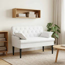 vidaXL Gombra tűzött loveseat Fehér 111 x 68 x 80 cm Szövet