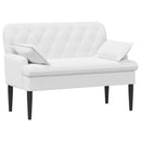 vidaXL Gombra tűzött loveseat Fehér 111 x 68 x 80 cm Szövet