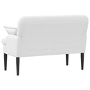vidaXL Gombra tűzött loveseat Fehér 111 x 68 x 80 cm Szövet