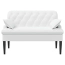 vidaXL Gombra tűzött loveseat Fehér 111 x 68 x 80 cm Szövet