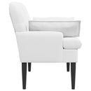 vidaXL Gombra tűzött loveseat Fehér 111 x 68 x 80 cm Szövet