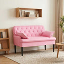 vidaXL Gombra tűzött loveseat Rózsaszín 111 x 68 x 80 cm Szövet
