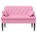 vidaXL Gombra tűzött loveseat Rózsaszín 111 x 68 x 80 cm Szövet