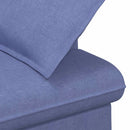 vidaXL Gombra tűzött loveseat Farmerkék 111 x 68 x 80 cm Szövet
