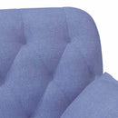 vidaXL Gombra tűzött loveseat Farmerkék 111 x 68 x 80 cm Szövet