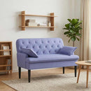 vidaXL Gombra tűzött loveseat Farmerkék 111 x 68 x 80 cm Szövet