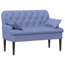 vidaXL Gombra tűzött loveseat Farmerkék 111 x 68 x 80 cm Szövet