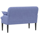 vidaXL Gombra tűzött loveseat Farmerkék 111 x 68 x 80 cm Szövet