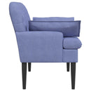 vidaXL Gombra tűzött loveseat Farmerkék 111 x 68 x 80 cm Szövet