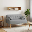 vidaXL Gombra tűzött loveseat Világosszürke 120 x 65 x 79 cm Szövet