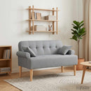 vidaXL Gombra tűzött loveseat Világosszürke 120 x 65 x 79 cm Szövet